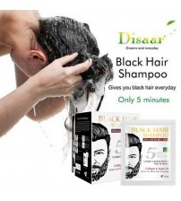 Disaar Black Hair Shampoo Hair Dye Shampoo Natural Plant Extracts Organic Hair Dye Cover Gray Hair Long-Lasting 25ml 10pcs